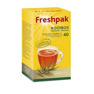 Freshpak 루이보스 티 | 태그 없는 티백 40개 프리미엄 카페인 프리 케토 친화적 남아프리카 223536, 1개, 30ml