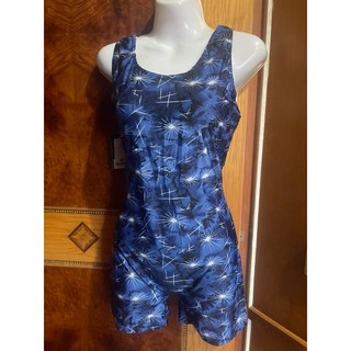 星光藍調連身泳裝 一體成型 修身遮肚款