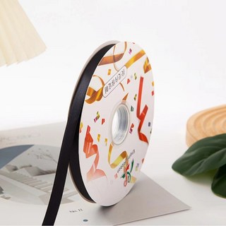 情人節絲帶0.6cm織帶鮮花包裝材料diy蝴蝶結花束緞帶婚慶裝飾綵帶絲帶 彩帶 包裝帶 打包帶 花, 黑色【1cm*95碼】, 1個