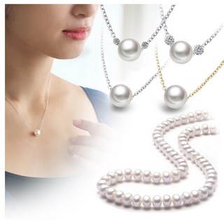 CITY DIAMOND 引雅 日本AKOYA珍珠項鍊 天然珍珠串鍊