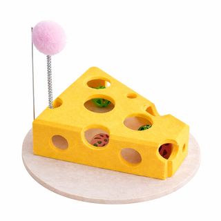 루이쉘 고양이 치즈모양 공놀이 스크래쳐 장난감, 1개, 치츠