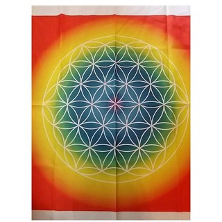 藥魂 生命之花女巫魔法聖壇布 祭壇布 儀式用品 壁掛裝飾 神聖空間, 1個, 60*60