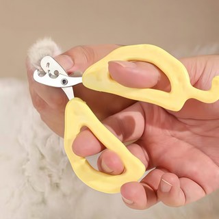 MORIG 귀여운 치즈모양 고양이 발톱깎이, 옐로우