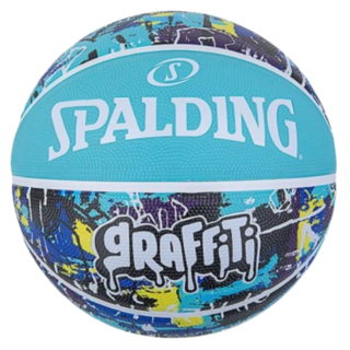 SPALDING 斯伯丁籃球全系列 6號 7號球, 17. 塗鴉天空藍(7號球), 1個, 塗鴉天空藍