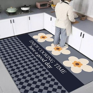 대형 규조토매트 주방 미끄럼 방지 미니멀리스트 카펫 흑백