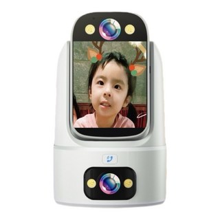 YOOSEE 雙鏡頭600萬像素螢幕監視器 彩色夜視 自動追蹤 無線WIFI 警報通知, 雙鏡頭600萬帶屏監視器, S5 PRO Retina, 1個