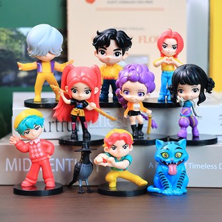 K-pop 韓流 Q版 獵魔女團 公仔擺件 明星手辦 玩具 動漫周邊, 1個, 約5-9cm,Q版10款獵魔女團站姿