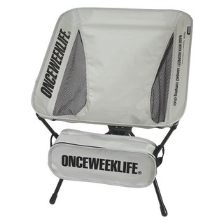 원스위크라이프 접이식 백패킹 경량스틸 캠핑 체어, 1개, 그레이