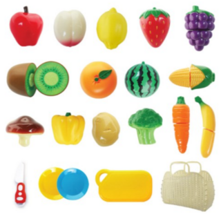 젠토이 싹뚝 자르기 요리놀이 과일 앤 야채 20종 세트 SS20-10, MIX (믹스), 10개