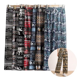 하루림 1+1 여성 여름 바캉스 몸빼 밴딩 바지 페이즐리 패턴 태국 팬츠