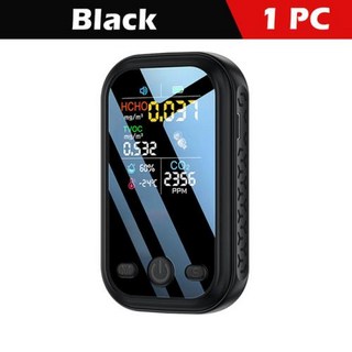 CO2 온도 타입 테스터 모니터 습도 공기질 공기 센서 C 5 반도체 고감도 TVOC 감지기 1 HCHO in, 02 Black, 1개