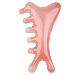 嗨購多功能經絡按摩梳頭部經絡梳刮痧頭療梳按鼻器眼部面部經絡按摩板, 1個, 粉色（實物為準）
