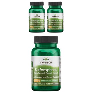 Swanson 斯旺森 蘿蔔硫素素食膠囊 400mcg, 60顆, 3罐