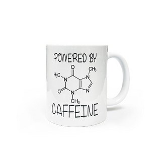 Powered By Caffeine 馬克杯 325ml 陶瓷杯, 1個