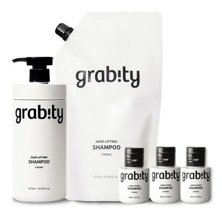 그래비티 헤어리프팅샴푸 스트롱 샴푸 + 리필 특별 기획 세트 (본품+리필+여행용3), 1개, 1040ml