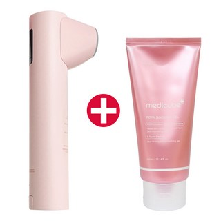 [국내정품] NEW 메디큐브 에이지알 하이포커스샷 플러스 핑크+부스터젤 1개 윤곽초음파 하이푸 얼굴마사지기