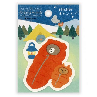 莫莫日貨 日本進口 NB社 山邊小鎮居民系列防水貼紙，行李箱貼紙 安全帽貼紙 (共6款), 01.露營 56361