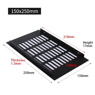 환풍기설치방법 원룸환풍기 와이드 벤트 천공 시트 알루미늄 합금 에어 웹 플레이트 환기 그릴 150-400mm, 04 150X250MM, 1개