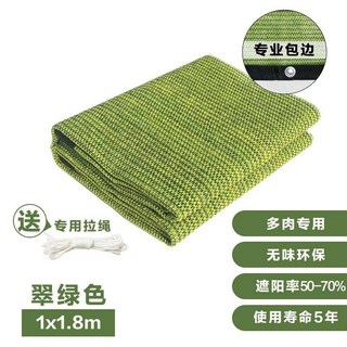 陽臺/庭院遮陽網 - 防曬隔熱 多肉/花卉植物遮陰網 米黃色 1x1.8m, 翠綠1x1.8米