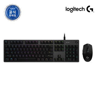 로지텍코리아 게이밍 세트 G512 GX 기계식 키보드 + G304 무선 마우스, 일반형, 블랙, G512(청축)+G304(블랙)