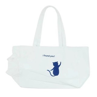 貓的生活工坊 貓咪外出帆布袋, 白色, 1個