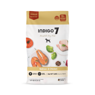 인디고7 강아지 유기농 사료 연어&치킨1.6kg, 1.6kg, 1개, 닭+연어