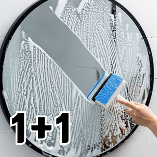 무핑 일체형 스펀지 스퀴지 2P 화장실 욕실 거울 청소도구 2 in 1, 2개