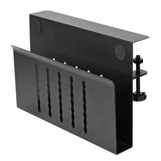 홈 오피스용 냉각 구멍이 있는 노트북 책상 스탠드형 사이드 노트북 마운트, Black