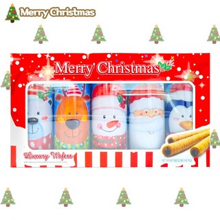 예이니식품 피터래빗 럭셔리 웨이퍼 롤 크리스마스 에디션 레드 선물세트 한정행사 1세트(100gx5개) 과자스낵웨하스스틱, 100g, 5개