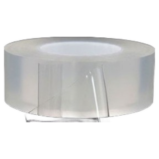 可水洗無痕雙面膠帶 奈米魔力高黏度壓克力膠 透明可重複使用, 1個