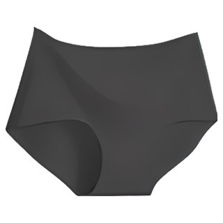 冰絲涼感無痕內褲 一片式包邊女素色內褲【FS0050】, 神秘黑