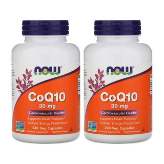 [1+1] Nowfood 나우푸드 코엔자임큐텐 30mg 240정 베지 캡슐 CoQ10 코큐텐 코엔자임 큐텐 채식주의자 Vegetarian vegan 비건 kosher, 2개