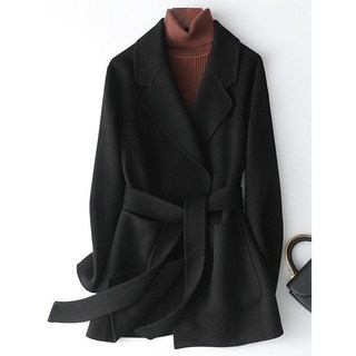 雙面羊絨大衣女短款秋冬新款小個子羊毛呢外套