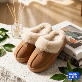 반하우즈 여성 털실내화 겨울슬리퍼