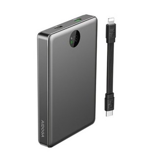 AIDOGA 10000mAh可上飛機智能斷電行動電源，台灣BSMI/中國CCC/歐美CE/FCC認證，輕巧便攜，安全可靠, 黑, PB-4061