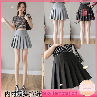 Bad Girl夜鳴 高腰百褶裙雙頭拉鏈開襠褲女 免脫方便約會打野外情趣裙子戶外
