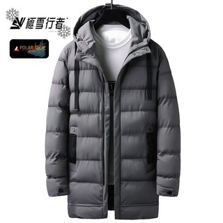 [極雪行者]SW-588防潑水風雪5000mm人造羽絨中空纖維升溫戶外時尚男女/型男防寒中長外套/有腰身不臃腫/出國旅遊