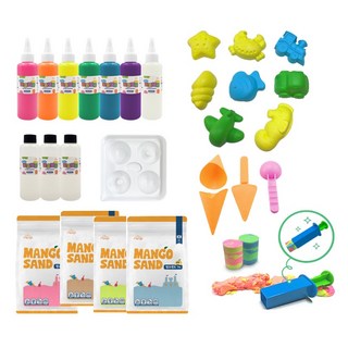 키즈망고 촉감 모래 도너츠 물감 놀이 세트 모래 몰드 포함, 1개, 단품