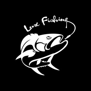 낚시 스티커 루어 피싱 물고기 스티커, M, 유광흰색, 1개