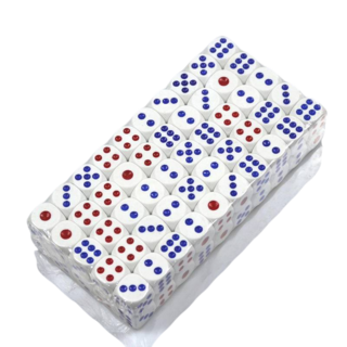 JLKERUI 彩色骰子 圓角設計 桌遊必備, 【10顆】白色12.6mm【KTV專用】, 1個