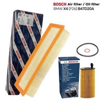BMW X4 20d xDrive F26/B47D20A 14.06~18.03 보쉬에어필터 보쉬오일필터 세트 S0459/P7205, 1개