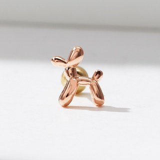 semijuwelry 女性用 14k 氣球狗耳環 + 購物袋