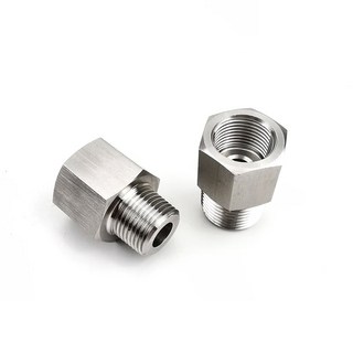 M14 M20 M27 1/8 "1/4" 3/8 "1/2" 3/4 "1" NPT BSPP 수나사 304 스테인레스 스틸 소켓 고압 파이프 피팅, M14x1.5-NPT 1I8 Inch, Female to Male, 1개