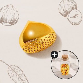 [골드팡] 24k 순금 콩알황금밤 금테크 오브제 1g+미니유리병 (당일도착) 통통밤꿀 땅콩금 쌀알금 미니골드바 주물금 반려금 황금덩어리 행운 금테크 선물추천