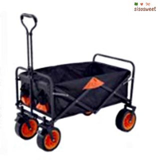 광폭 타이어 웨건 접히는 캐리어 캠핑 피크닉 쇼핑 카트 이동형 짐수레 8인치 블랙오렌지, 8인치베이지그린