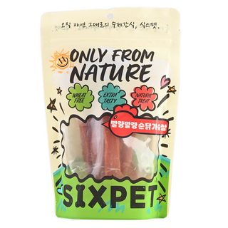 식스펫 국내산 오직 자연재료 30일 강아지 고양이 간식, 60g, 1개, 말랑 순닭가슴살