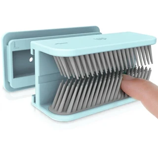 문짝지그 재사용 가능한 실리콘 헤어 컬렉터 벽걸이 액세서리, 02 BLUE