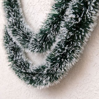 osshop 크리스마스 트리 장식 소품 가랜드 만들기 눈꽃 모루 넝쿨, 10개