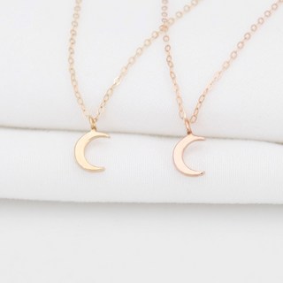 Rookiestone 女款 14k 路斯 彎月 雙面 項鍊 + 購物袋