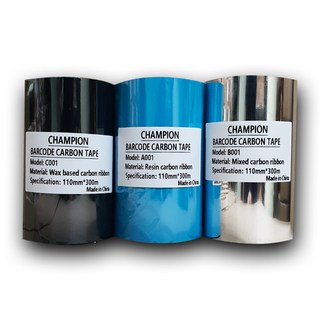Champion 왁스 레진 리본 아트라벨 감열지 롤리본 라벨용지 바코드 프린터 먹지, 100mm - A002